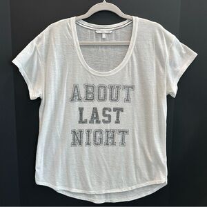 VS White Sleep Shirt “About Last Night” Semi-Sheer Women’s Size Large